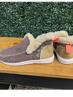 Suede Patchwork Plush Anklet Boots