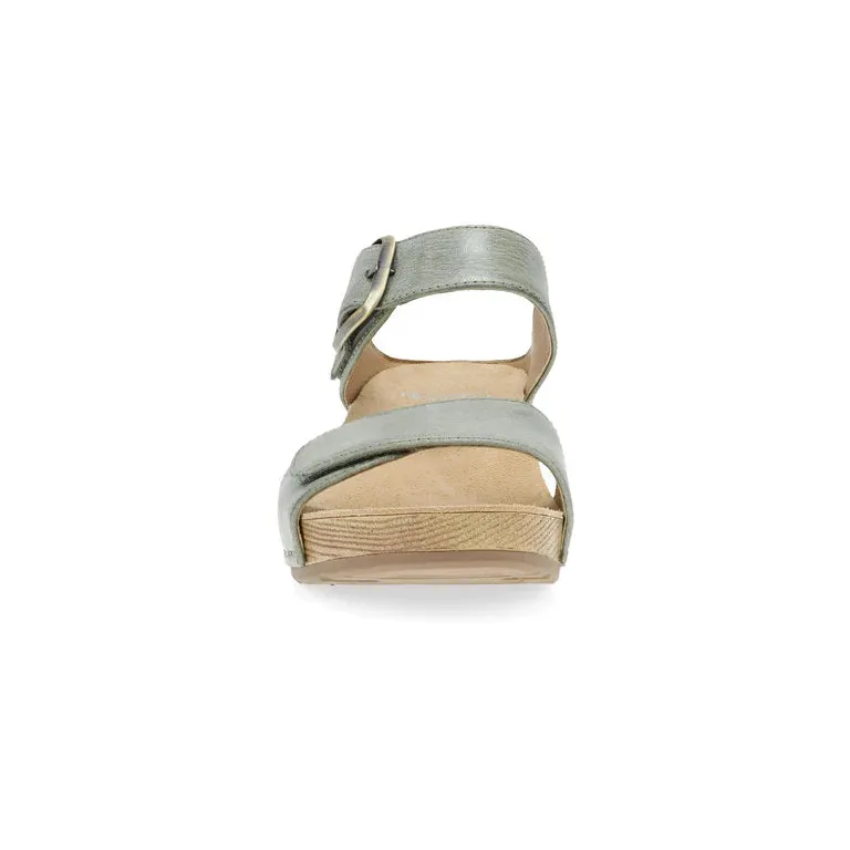 Tanya Burnished Adjustable Sandal in Sage
