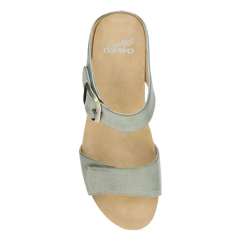 Tanya Burnished Adjustable Sandal in Sage