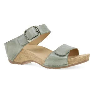 Tanya Burnished Adjustable Sandal in Sage