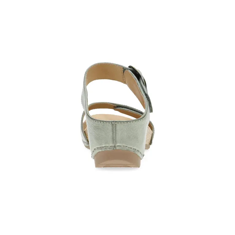 Tanya Burnished Adjustable Sandal in Sage