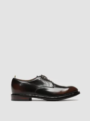 TEMPLE 018 - Brown Leather Derby Shoes