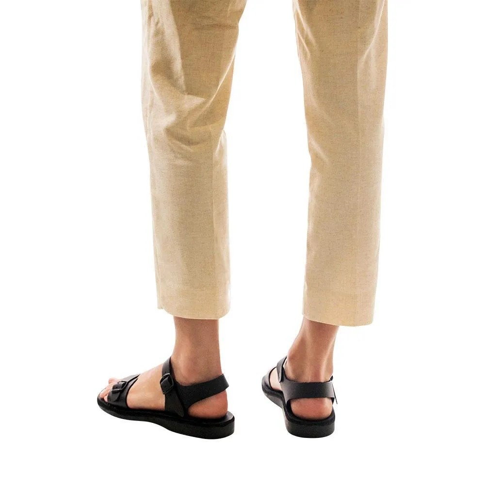 The Original - Leather Adjustable Strap Sandal | Black