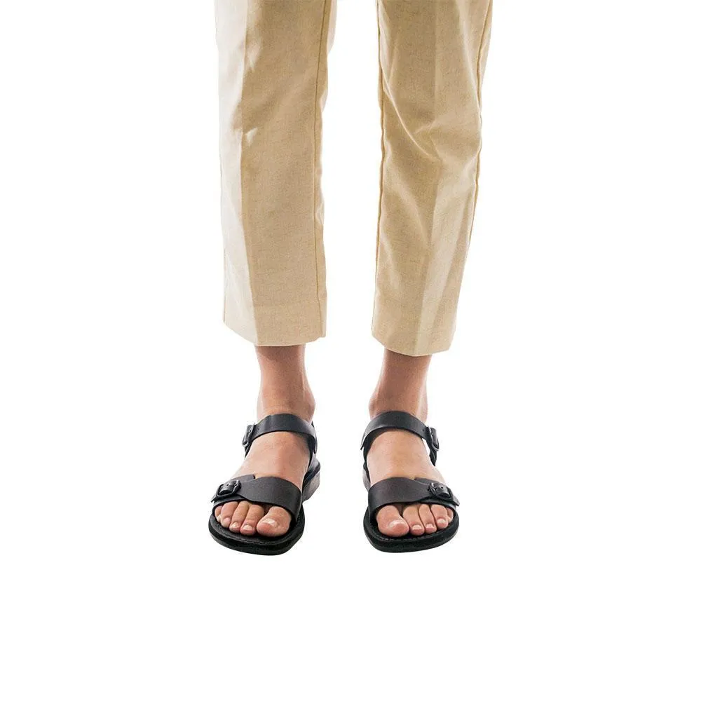 The Original - Leather Adjustable Strap Sandal | Black