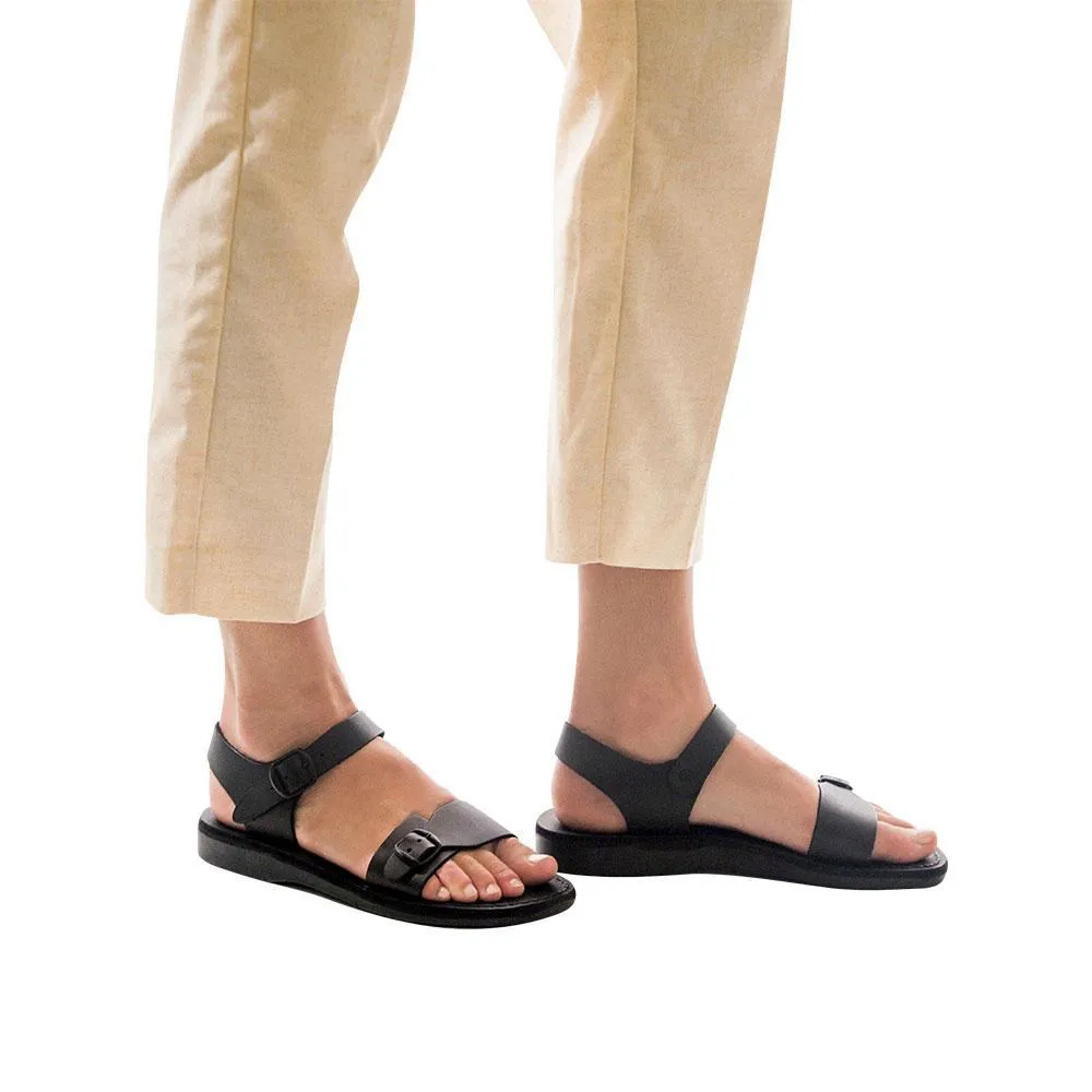 The Original - Leather Adjustable Strap Sandal | Black