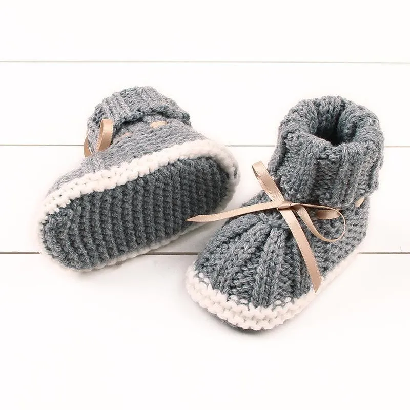 Warm Crochet First Walkers Boots 0-24M