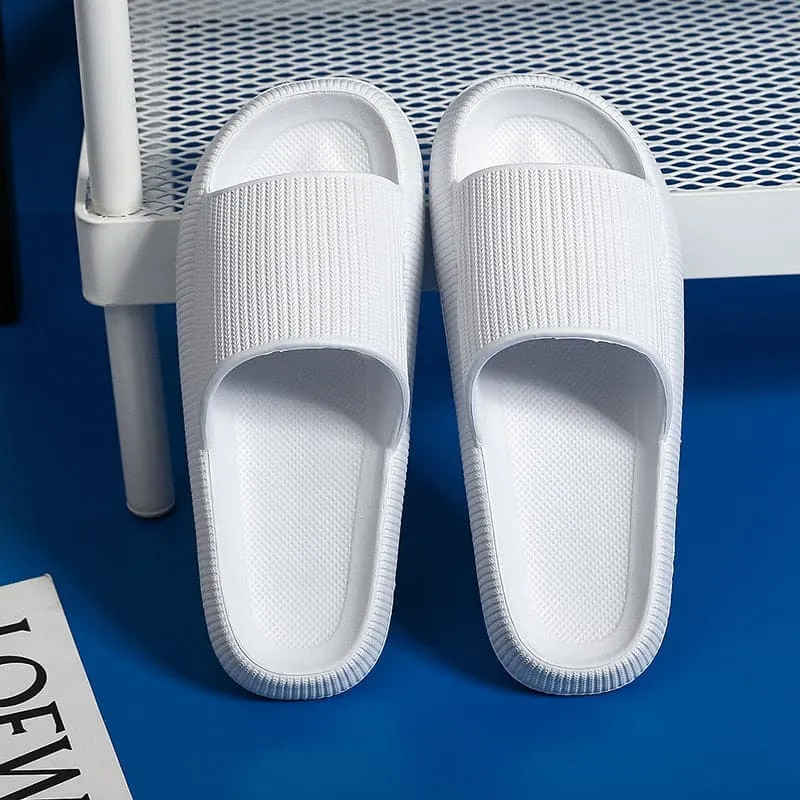 Women Thick Platform Cloud Slippers Summer Beach Soft Sole Slide Sandals Men Ladies Indoor Bathroom Anti-slip Home Slippers