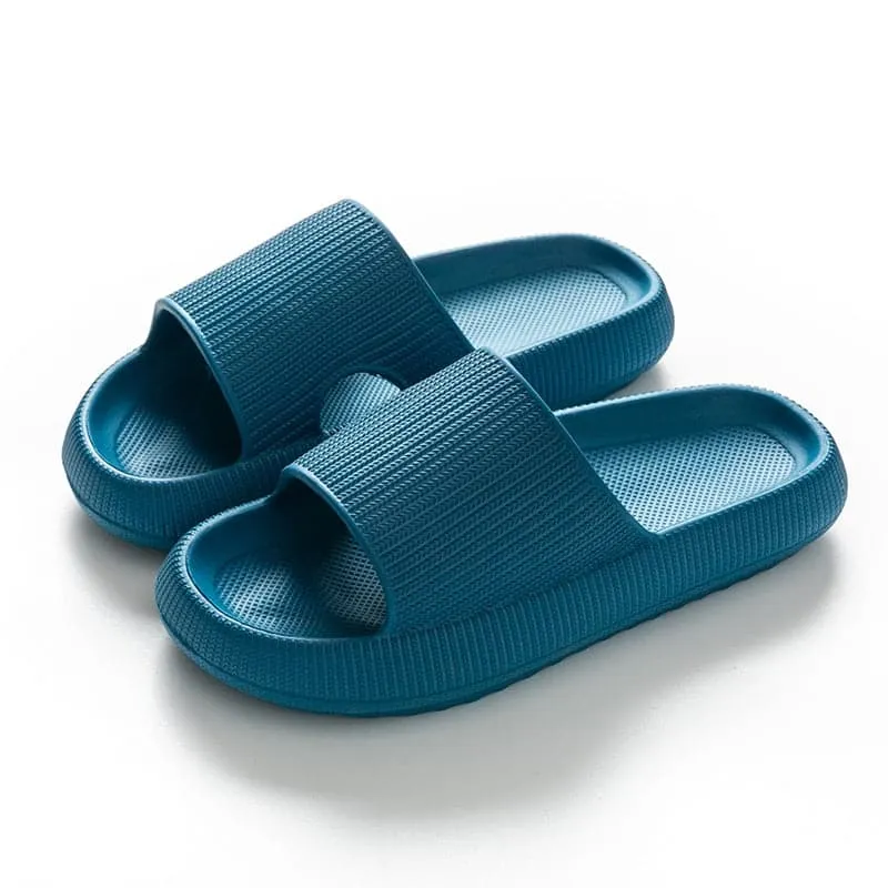 Women Thick Platform Cloud Slippers Summer Beach Soft Sole Slide Sandals Men Ladies Indoor Bathroom Anti-slip Home Slippers