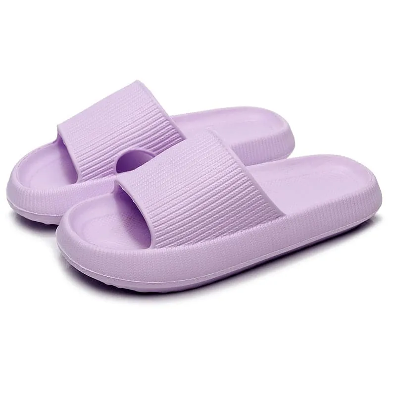 Women Thick Platform Cloud Slippers Summer Beach Soft Sole Slide Sandals Men Ladies Indoor Bathroom Anti-slip Home Slippers