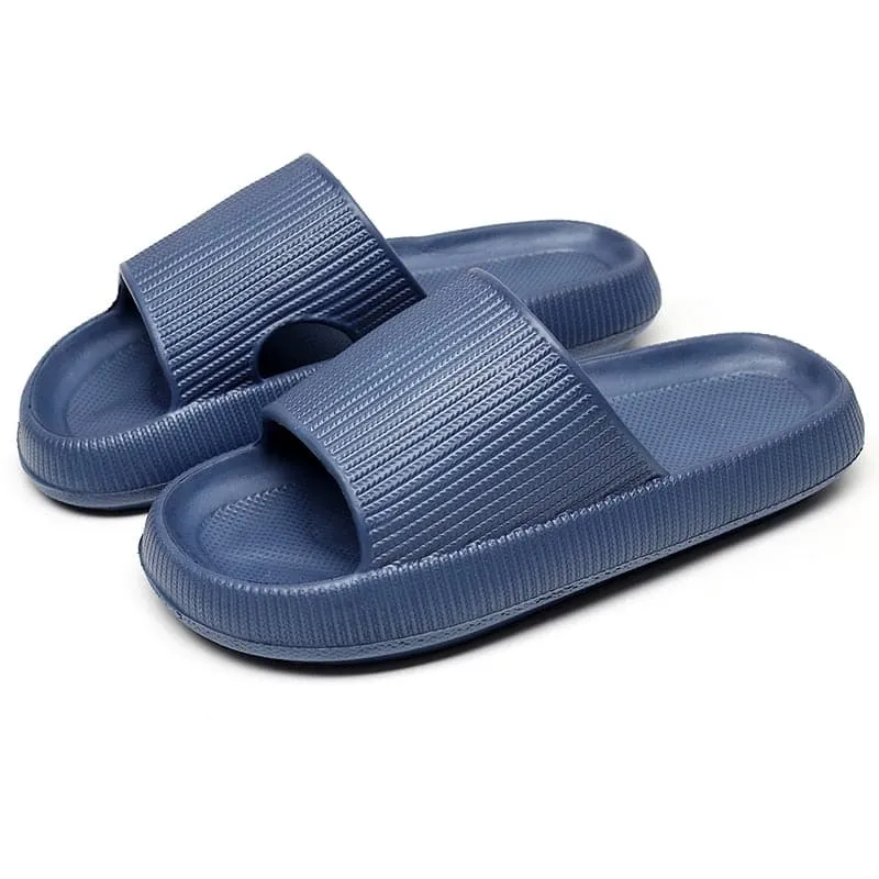 Women Thick Platform Cloud Slippers Summer Beach Soft Sole Slide Sandals Men Ladies Indoor Bathroom Anti-slip Home Slippers