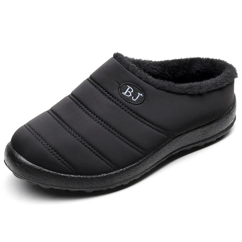 Women's BJ Winter Warm Slippers with Fuzzy Plush Lining