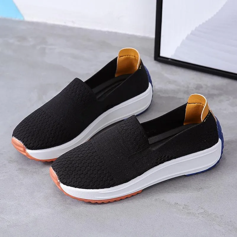 Women's Woven Mesh Lazy Shoes Soft & Wear-resistant