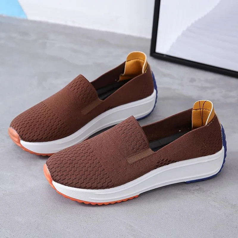 Women's Woven Mesh Lazy Shoes Soft & Wear-resistant