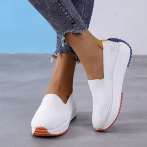 Women's Woven Mesh Lazy Shoes Soft & Wear-resistant