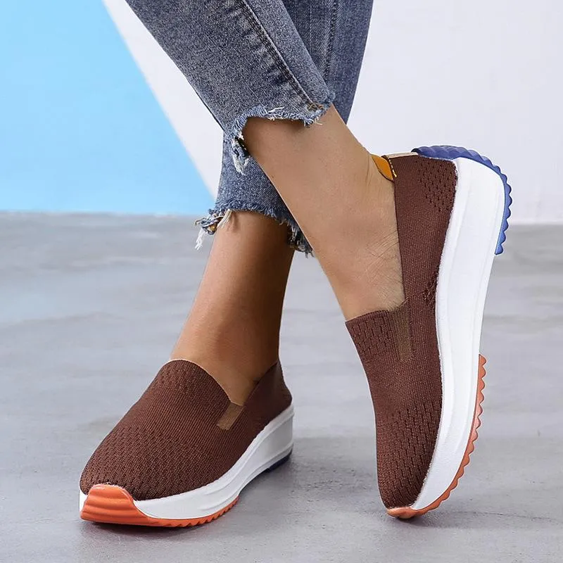 Women's Woven Mesh Lazy Shoes Soft & Wear-resistant