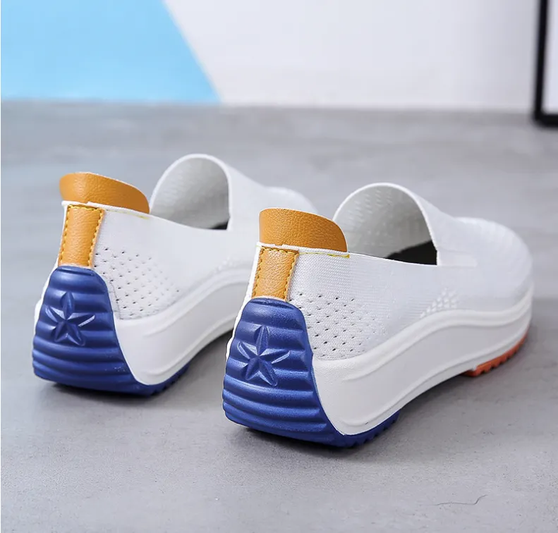Women's Woven Mesh Lazy Shoes Soft & Wear-resistant