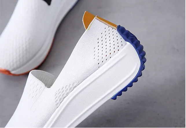 Women's Woven Mesh Lazy Shoes Soft & Wear-resistant